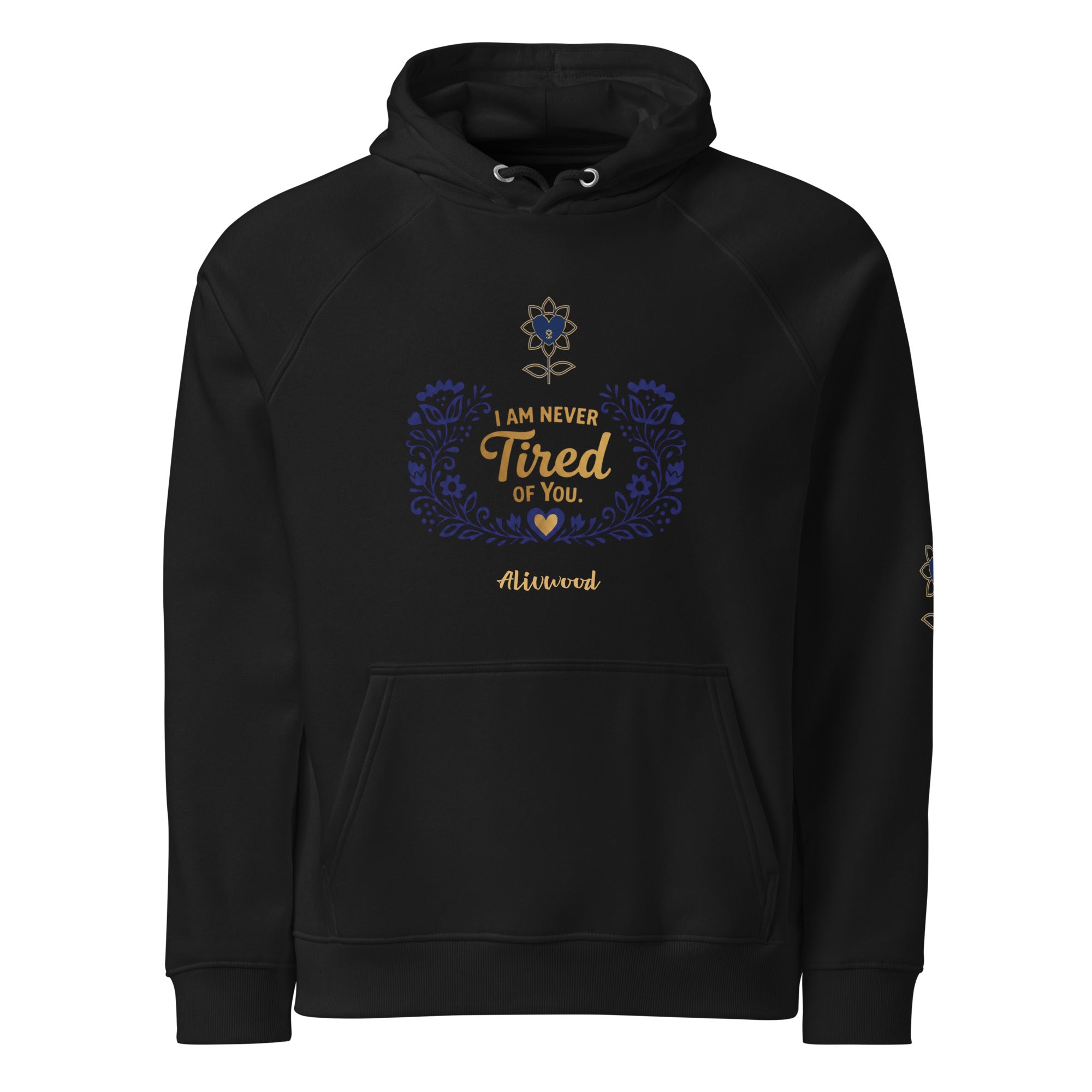 Never tired of you Unisex eco raglan hoodie - Alivwood