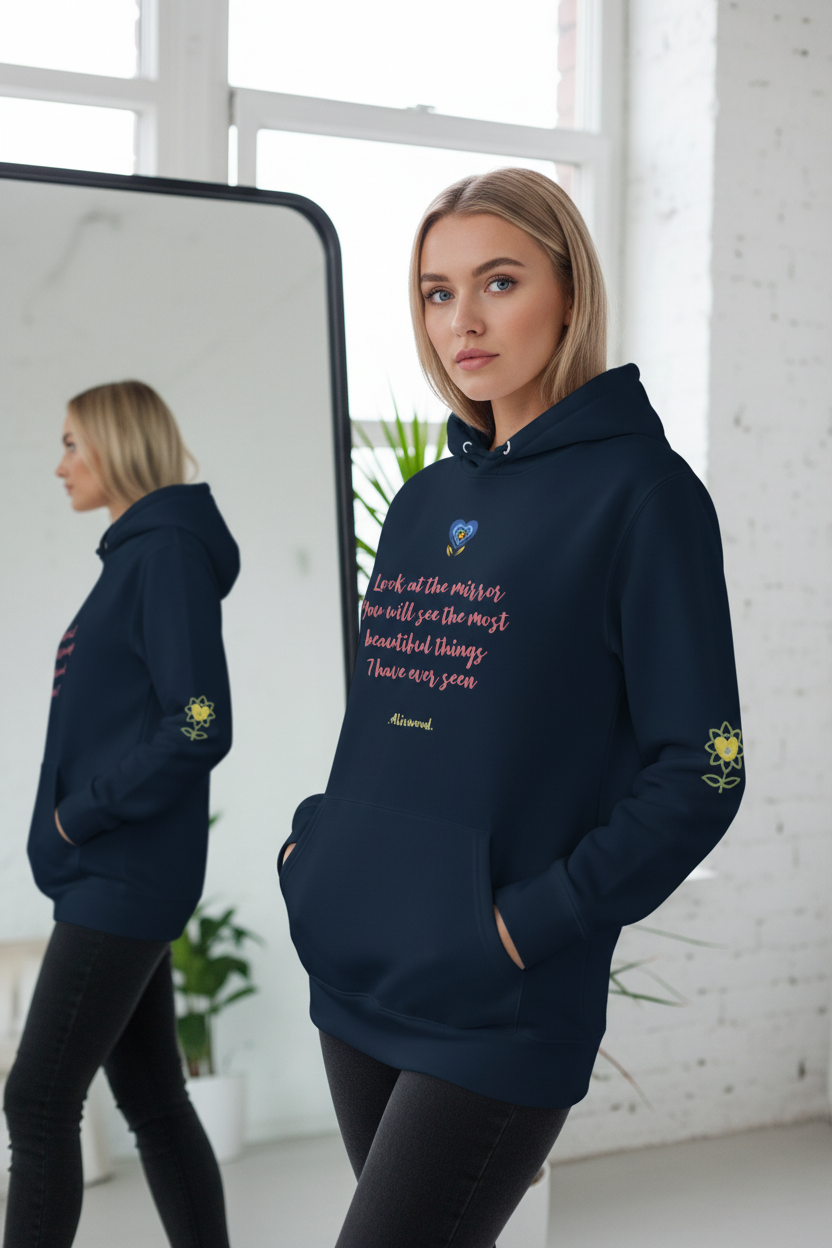 Look at the mirror Unisex essential eco hoodie - Alivwood