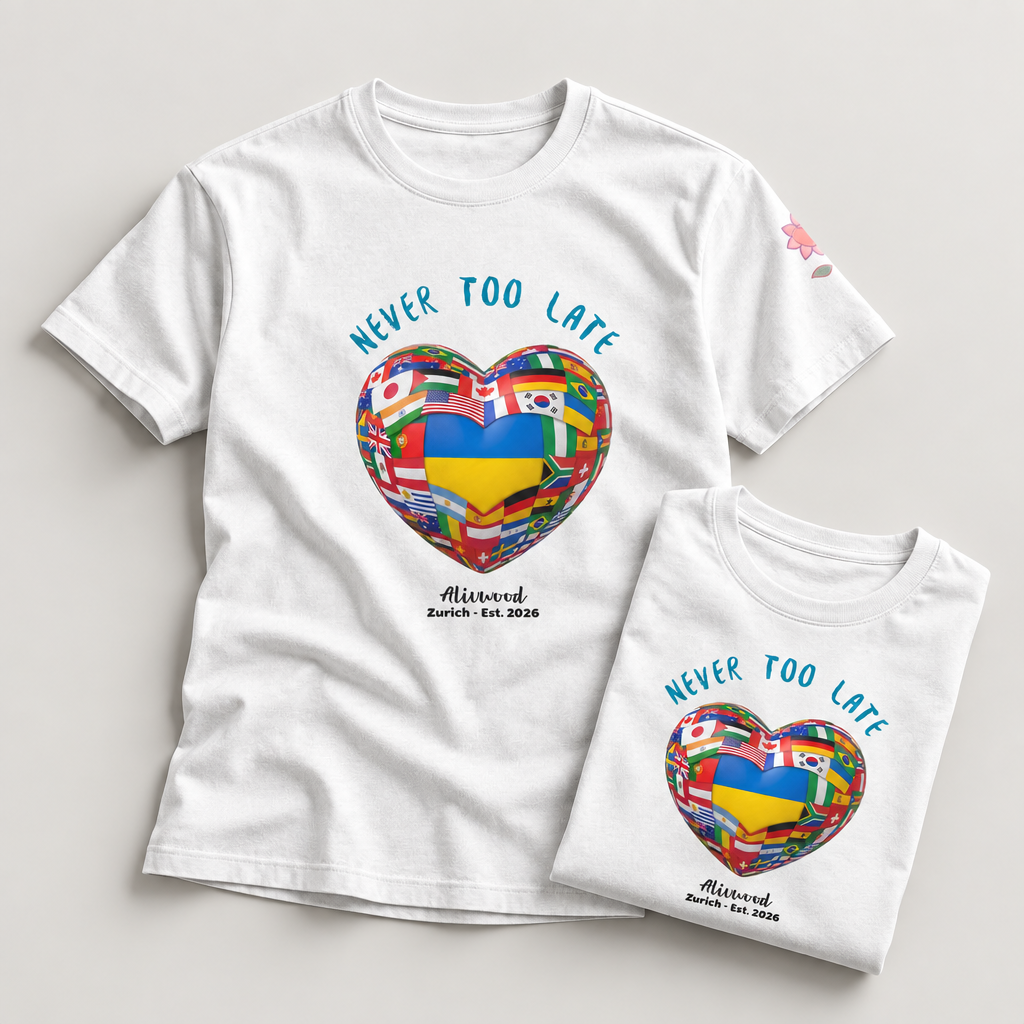 Never too late Women's luxe fitted tee - Alivwood
