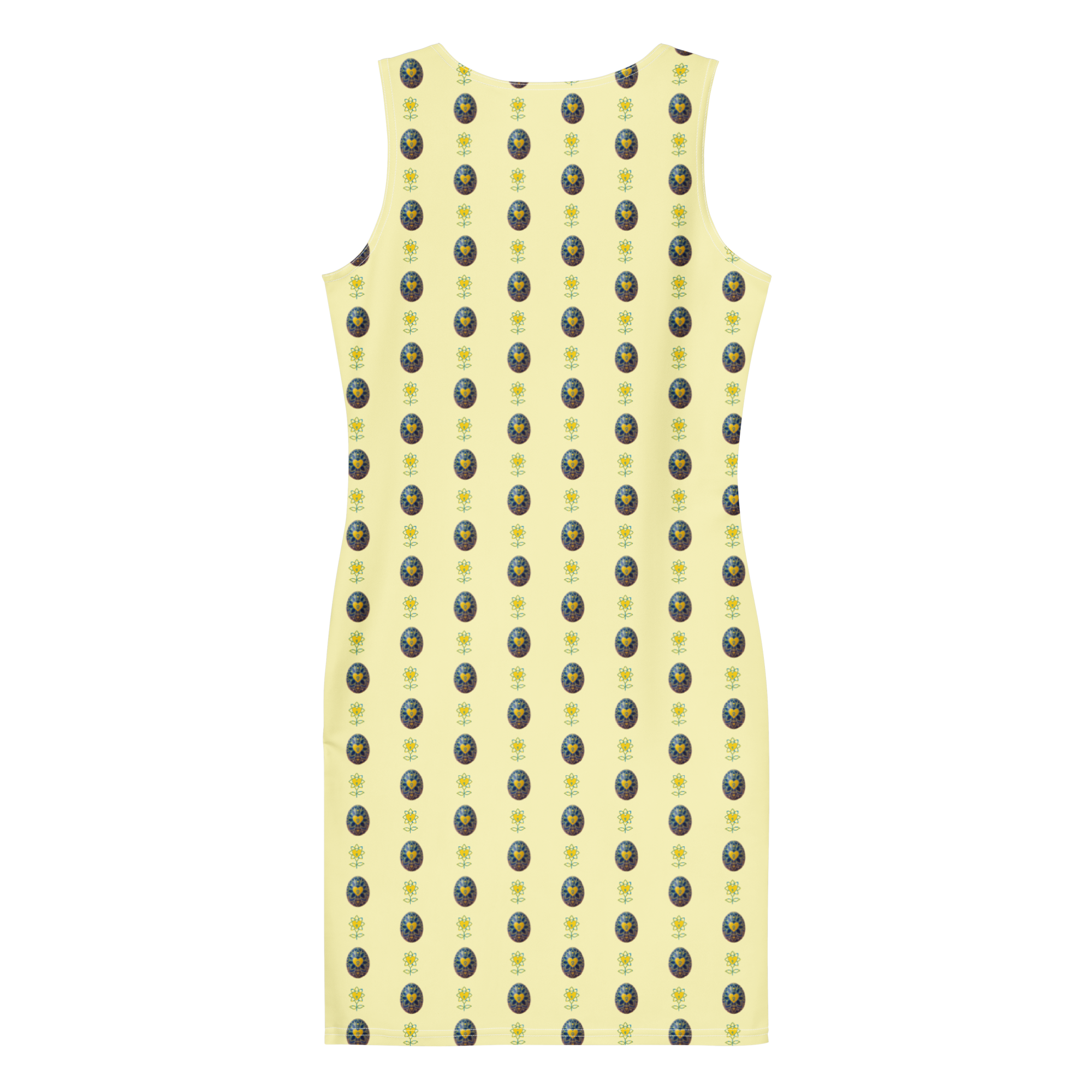 Flower and Pysanky Bodycon dress - Alivwood