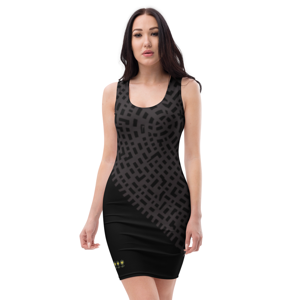 Maze and Sunflower Black low Bodycon dress XL