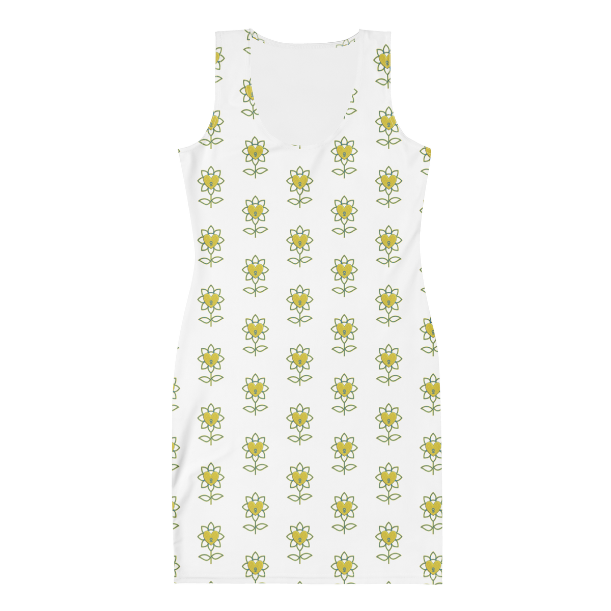 FLOWER Bodycon Dress | All-Over Print