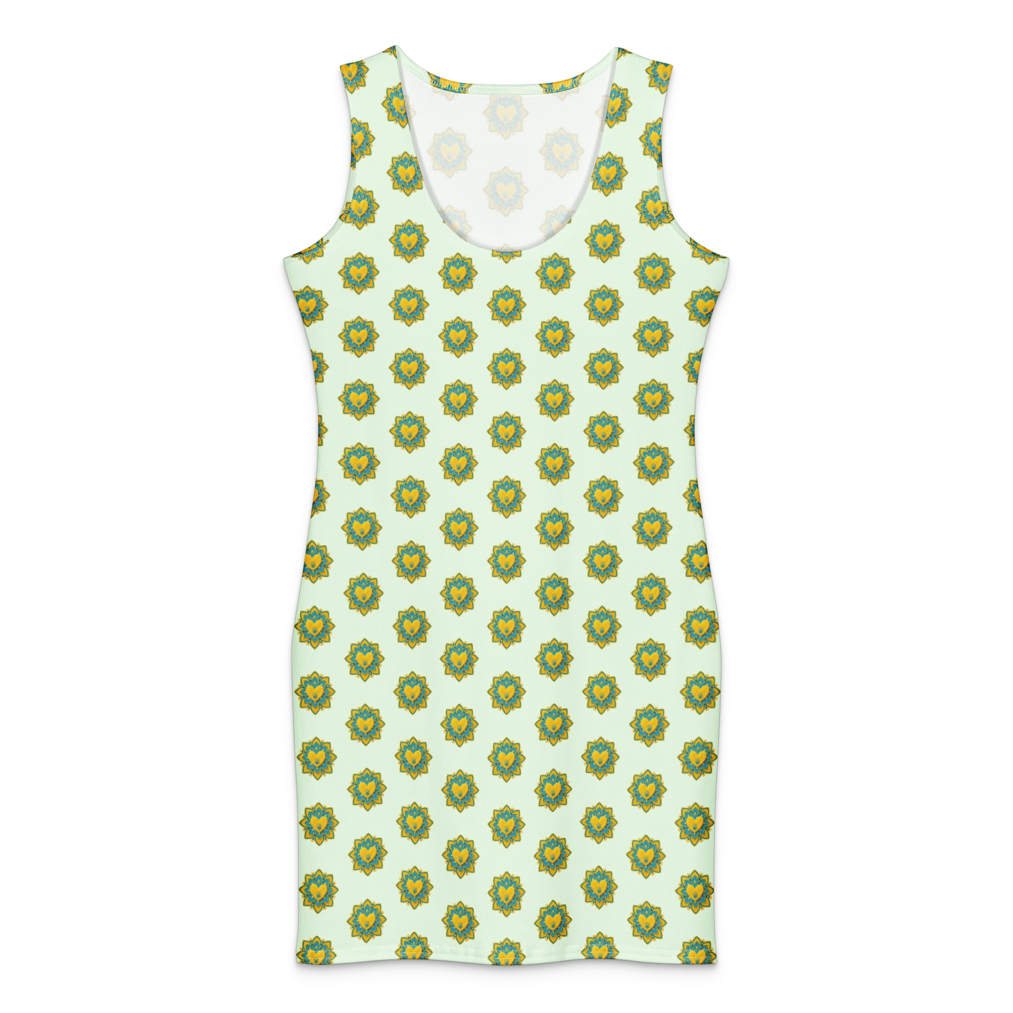 95% Cotton Bodycon Dress Honeydew