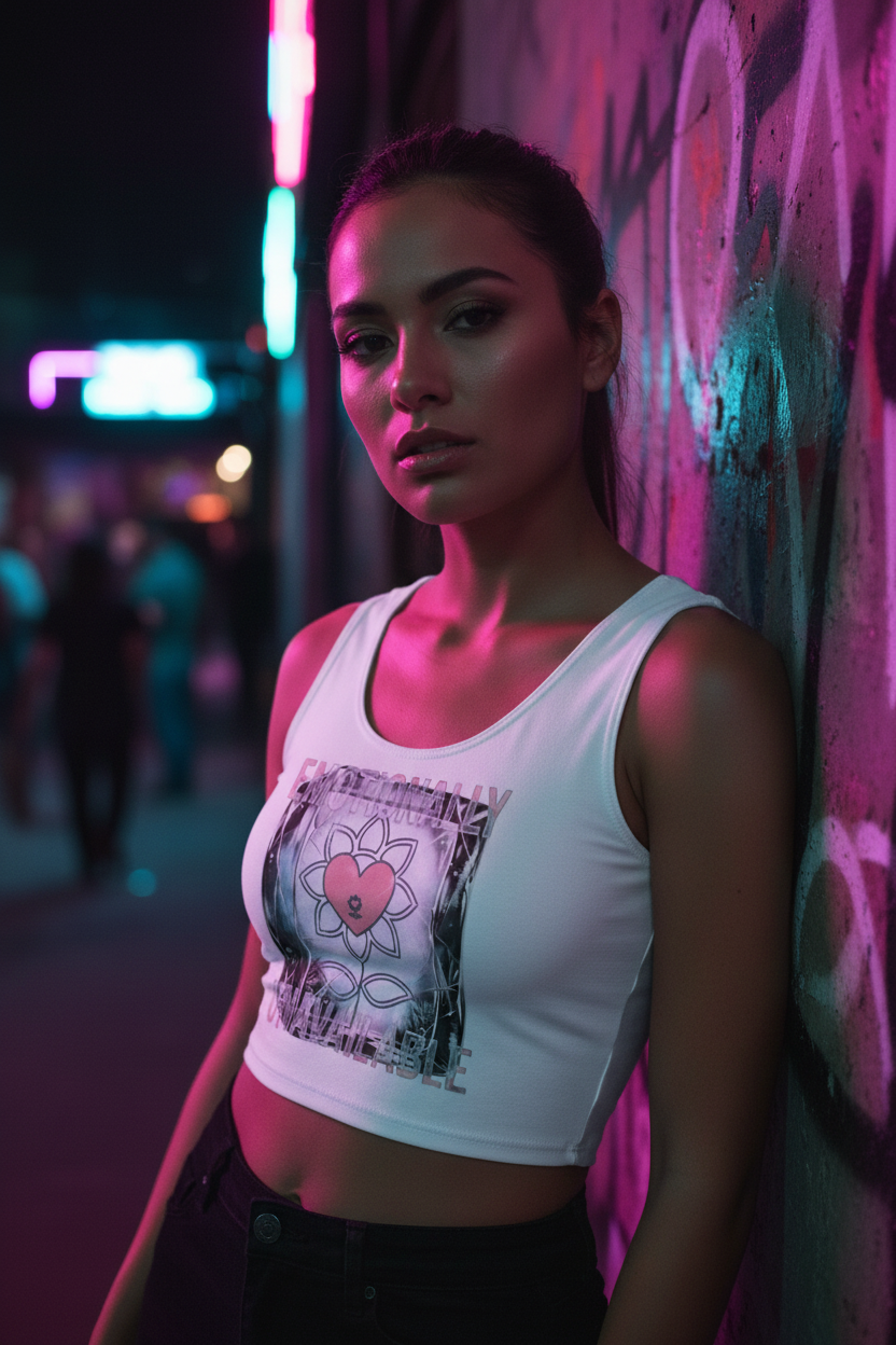 Emotionally Unavailable Cotton crop top - Alivwood