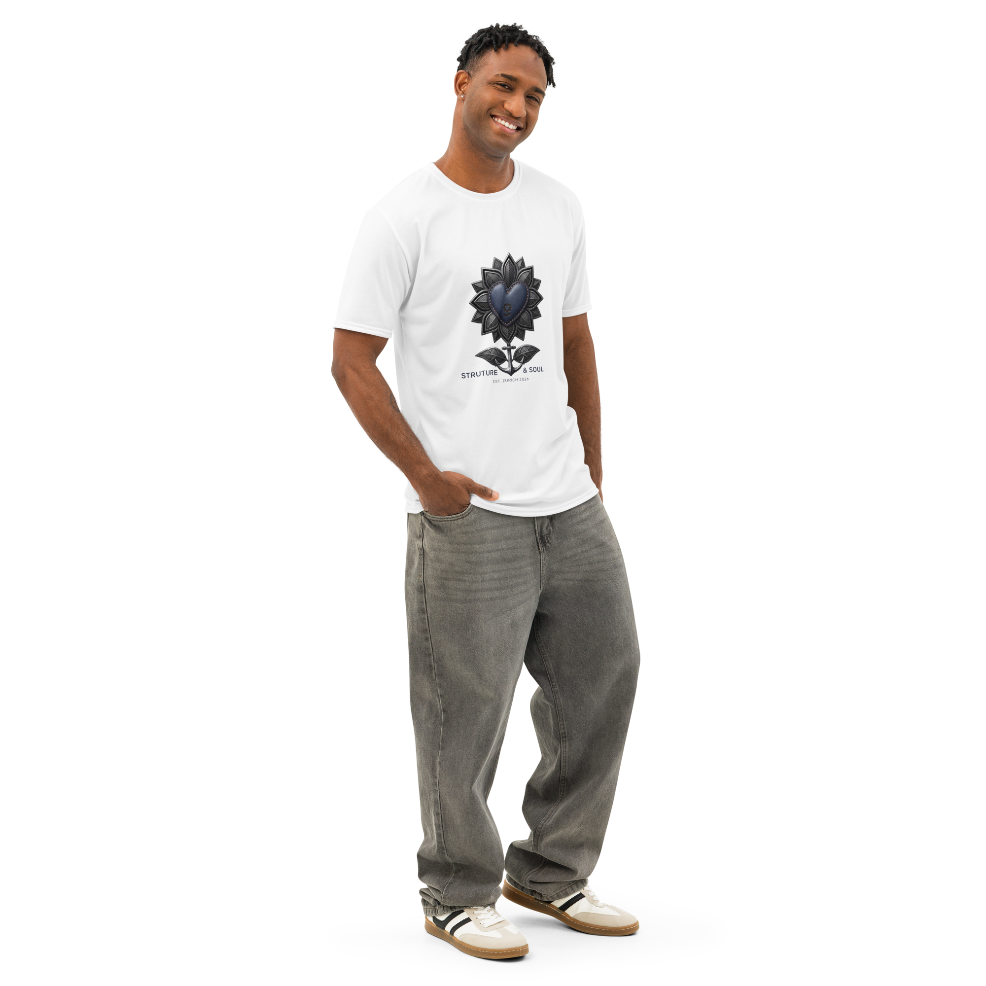 Structure and Soul Men’s cotton crew neck t-shirt - Alivwood