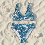 Waves Recycled high-waisted bikini - Alivwood