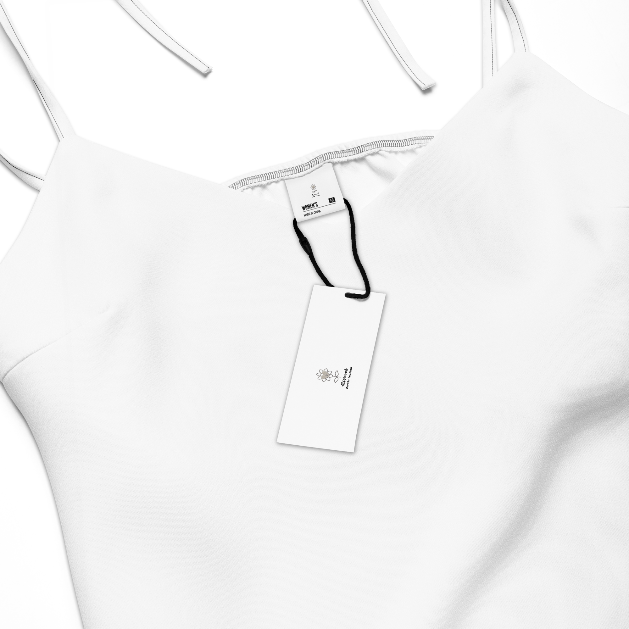 Alivwood Logo Tie-strap midi dress - Alivwood
