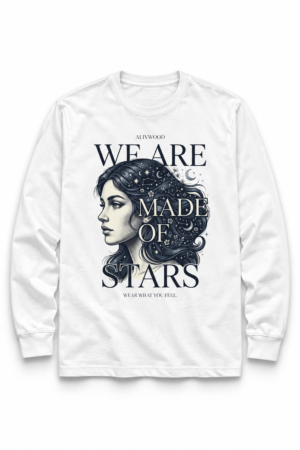 We are made of Stars heavyweight long sleeve t-shirt - Alivwood