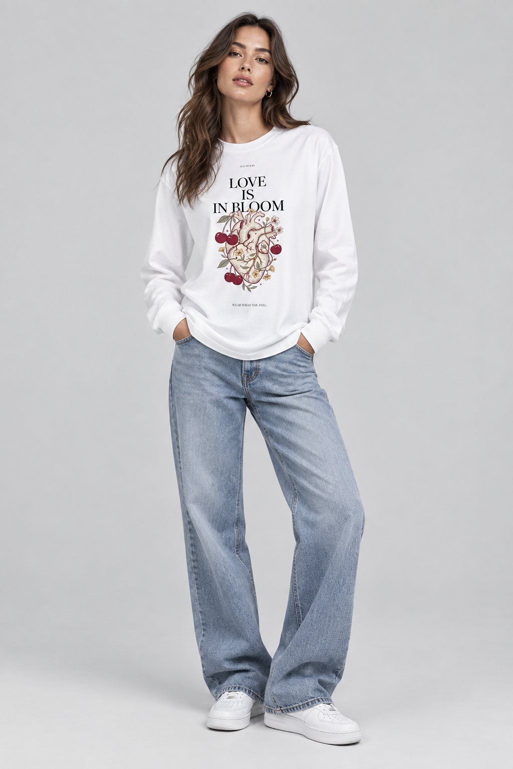 Love is in Bloom heavyweight long sleeve t-shirt - Alivwood