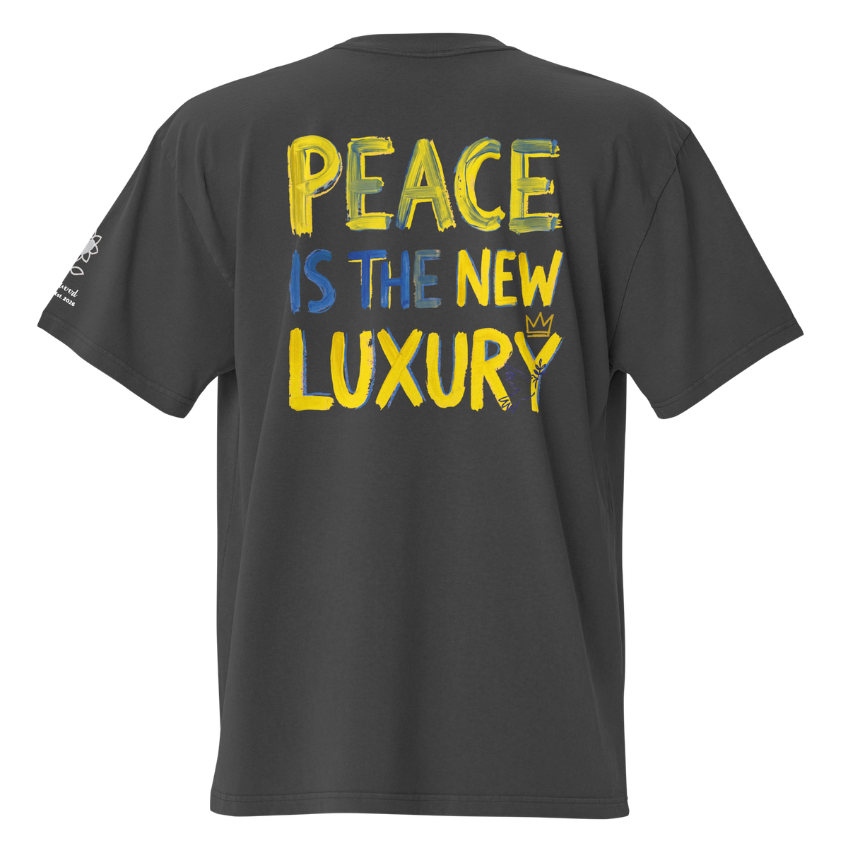 Peace is the new luxury diamond Oversized faded t-shirt - Alivwood