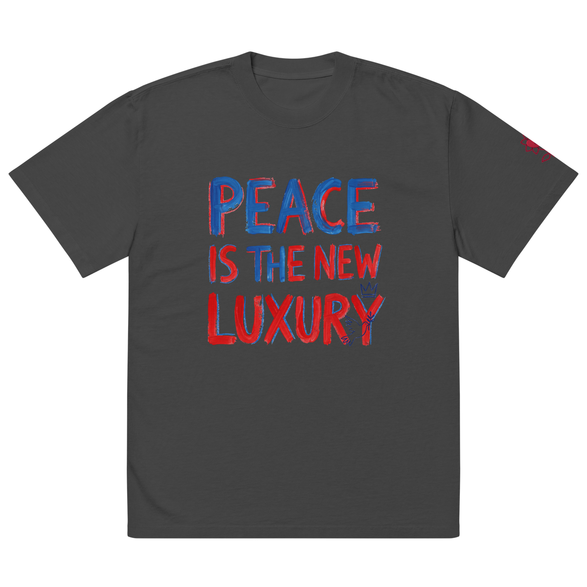 Peace is the new Luxury Oversized faded t-shirt - Alivwood