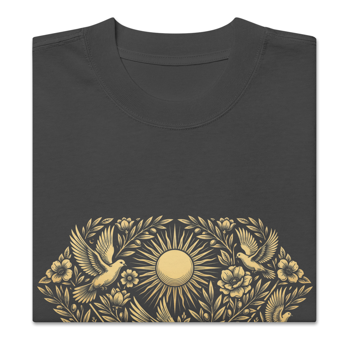 Peace is the new luxury diamond Oversized faded t-shirt - Alivwood