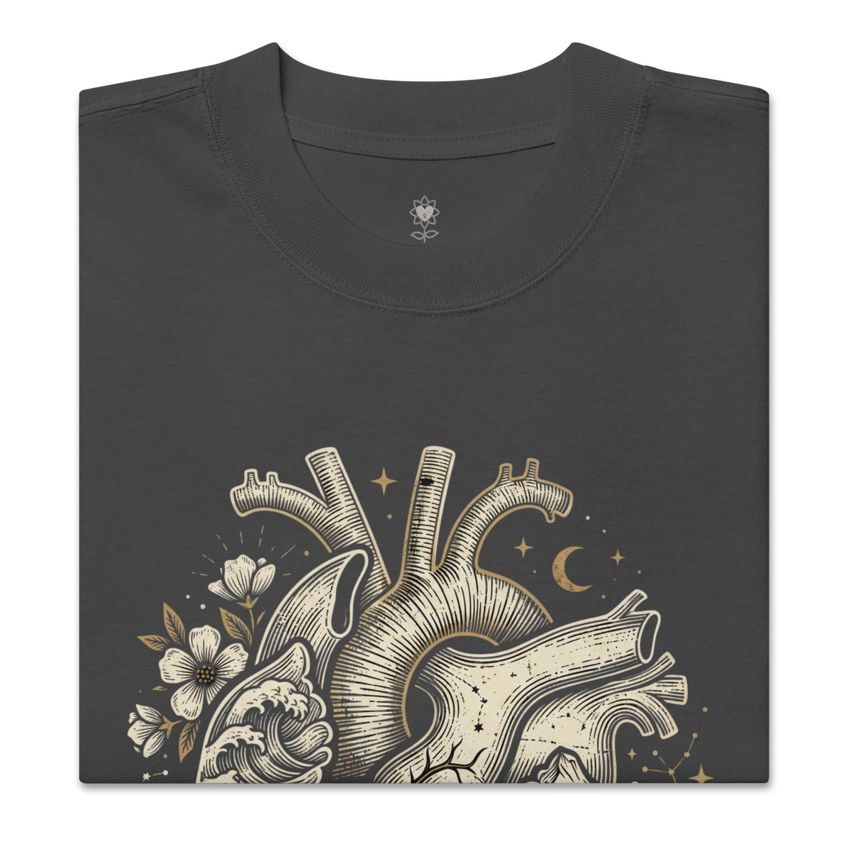 Wild heart atlas Oversized faded t-shirt - Alivwood
