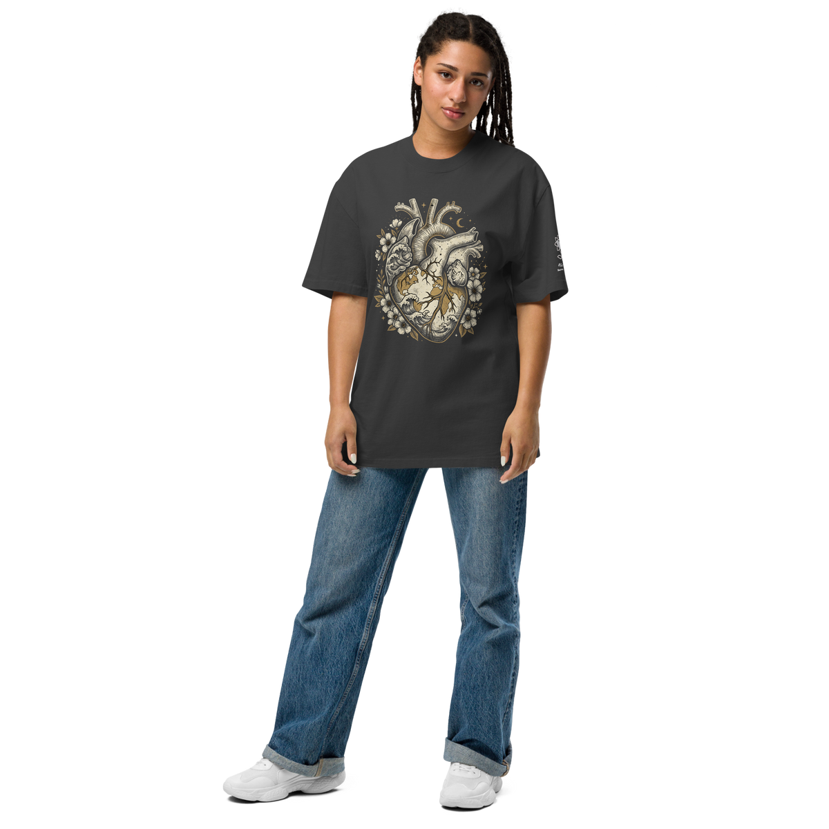 Wild heart atlas Oversized faded t-shirt - Alivwood