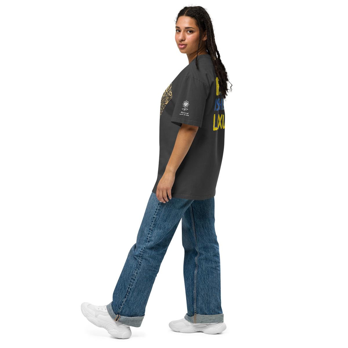 Peace is the new luxury diamond Oversized faded t-shirt - Alivwood