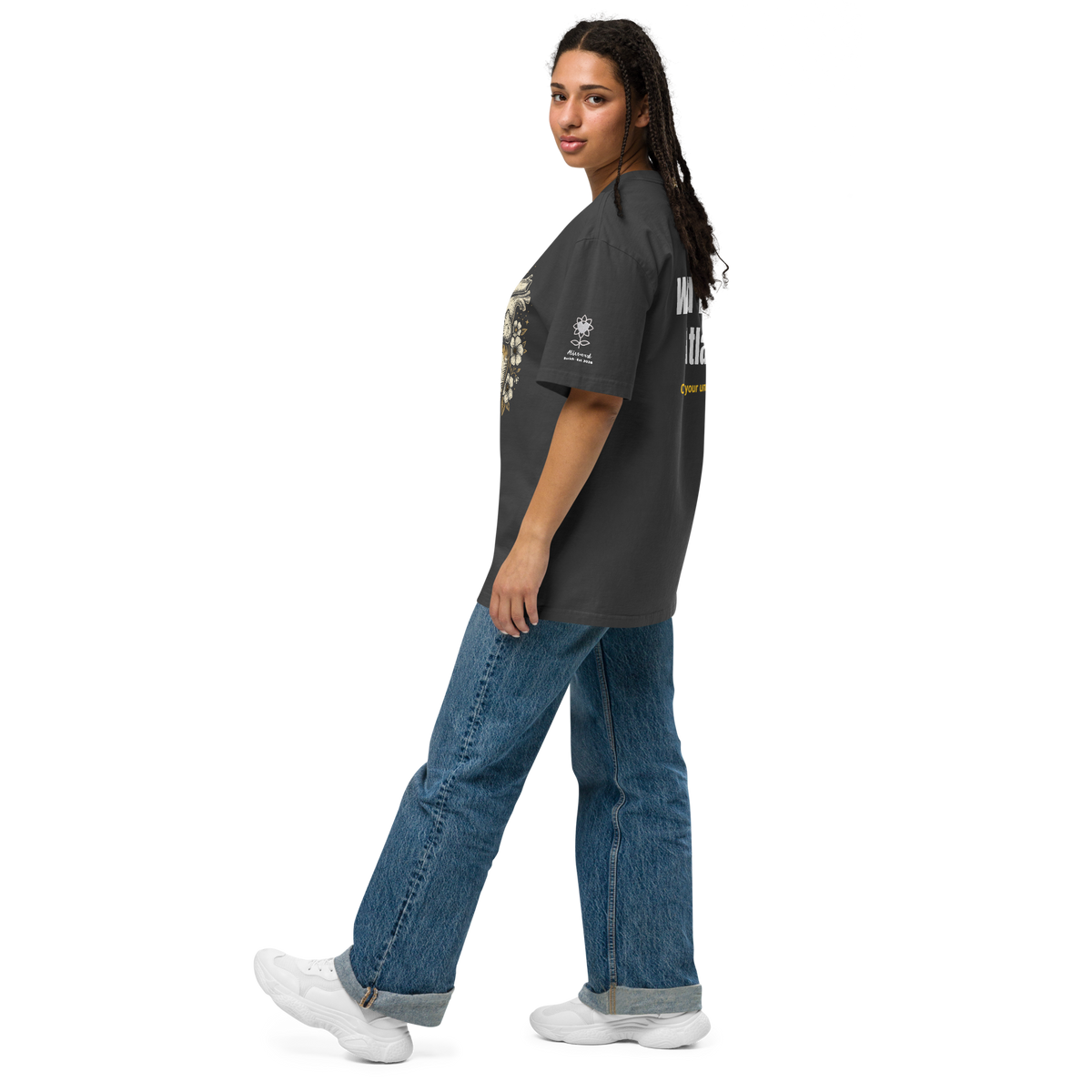 Wild heart atlas Oversized faded t-shirt - Alivwood