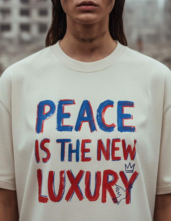 Peace is the new Luxury Oversized faded t-shirt - Alivwood