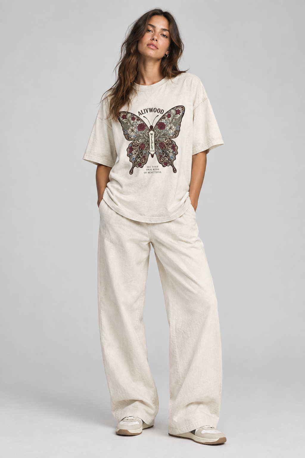 Wildly Yours Oversized faded t-shirt - Alivwood