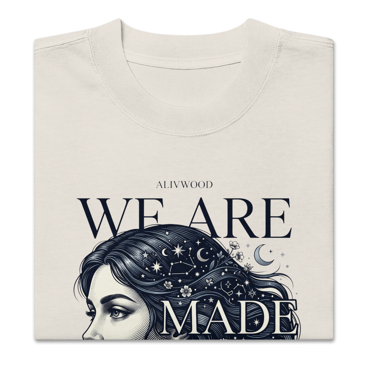 We are made of Stars Oversized faded t-shirt - Alivwood