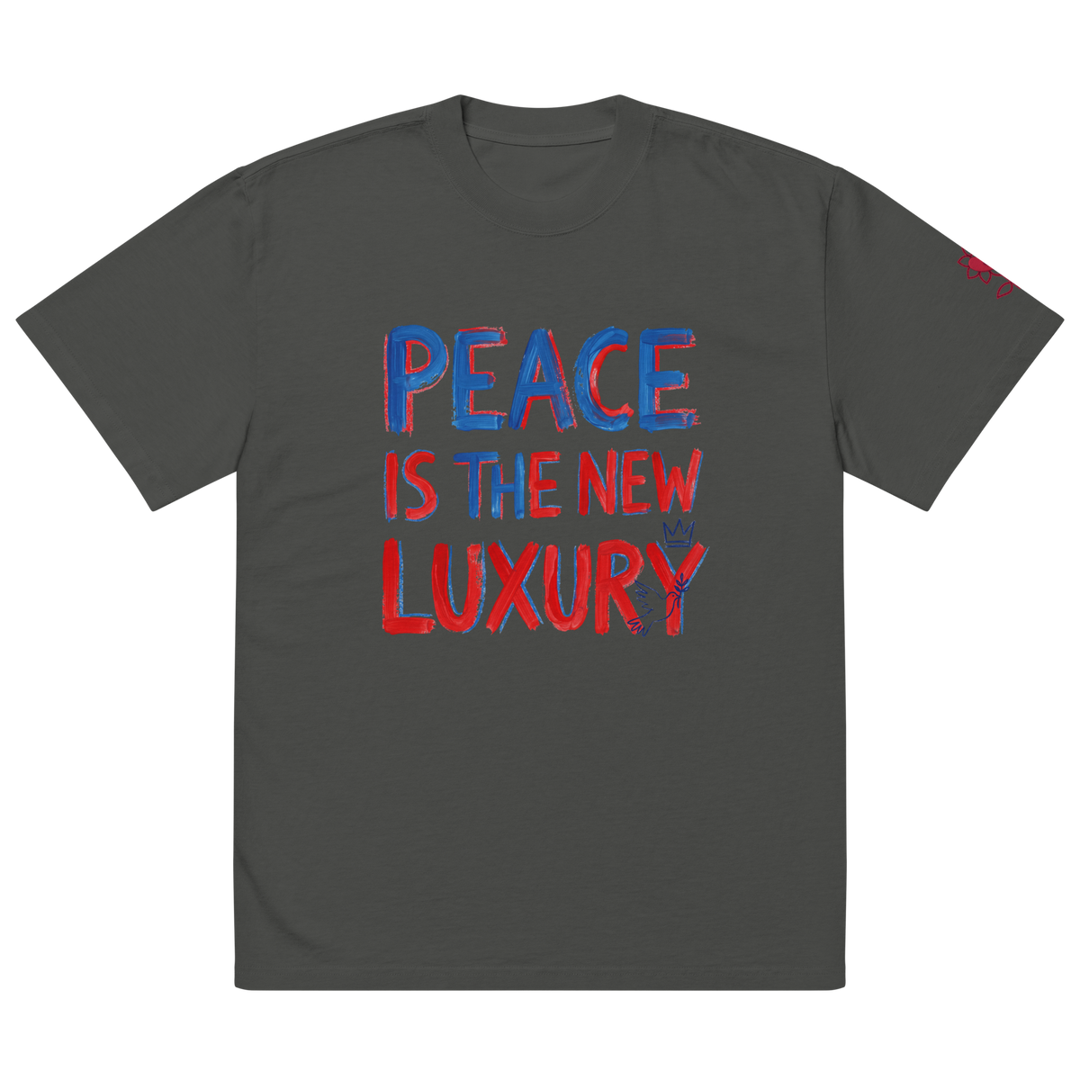 Peace is the new Luxury Oversized faded t-shirt - Alivwood