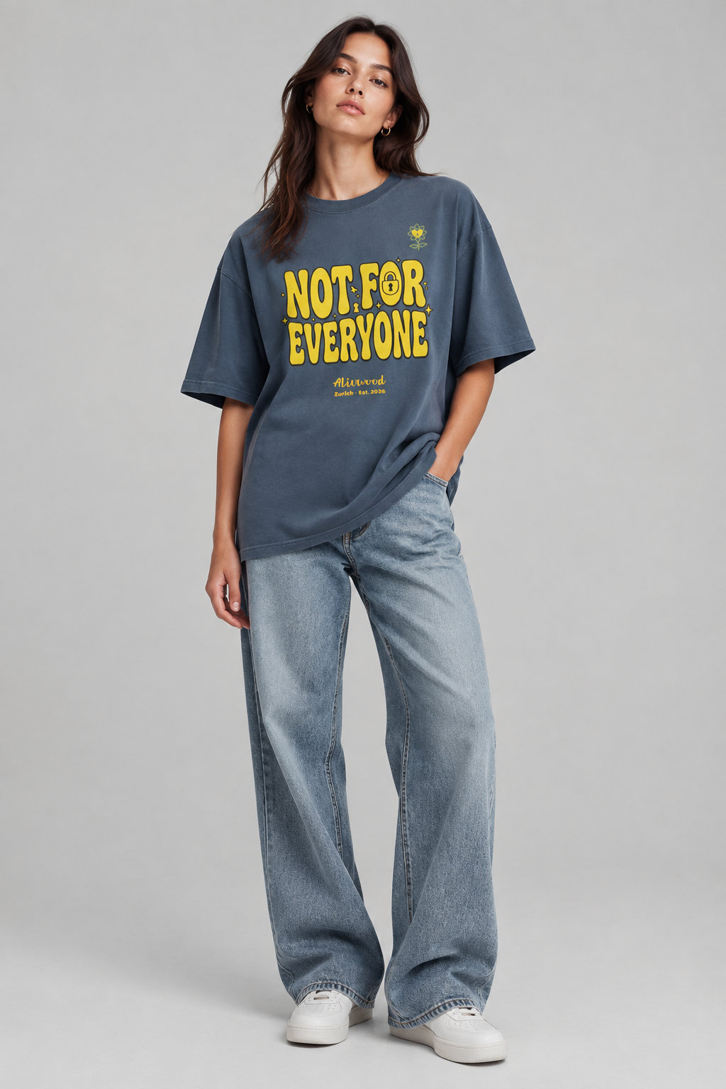 Not for everyone Oversized faded t-shirt - Alivwood