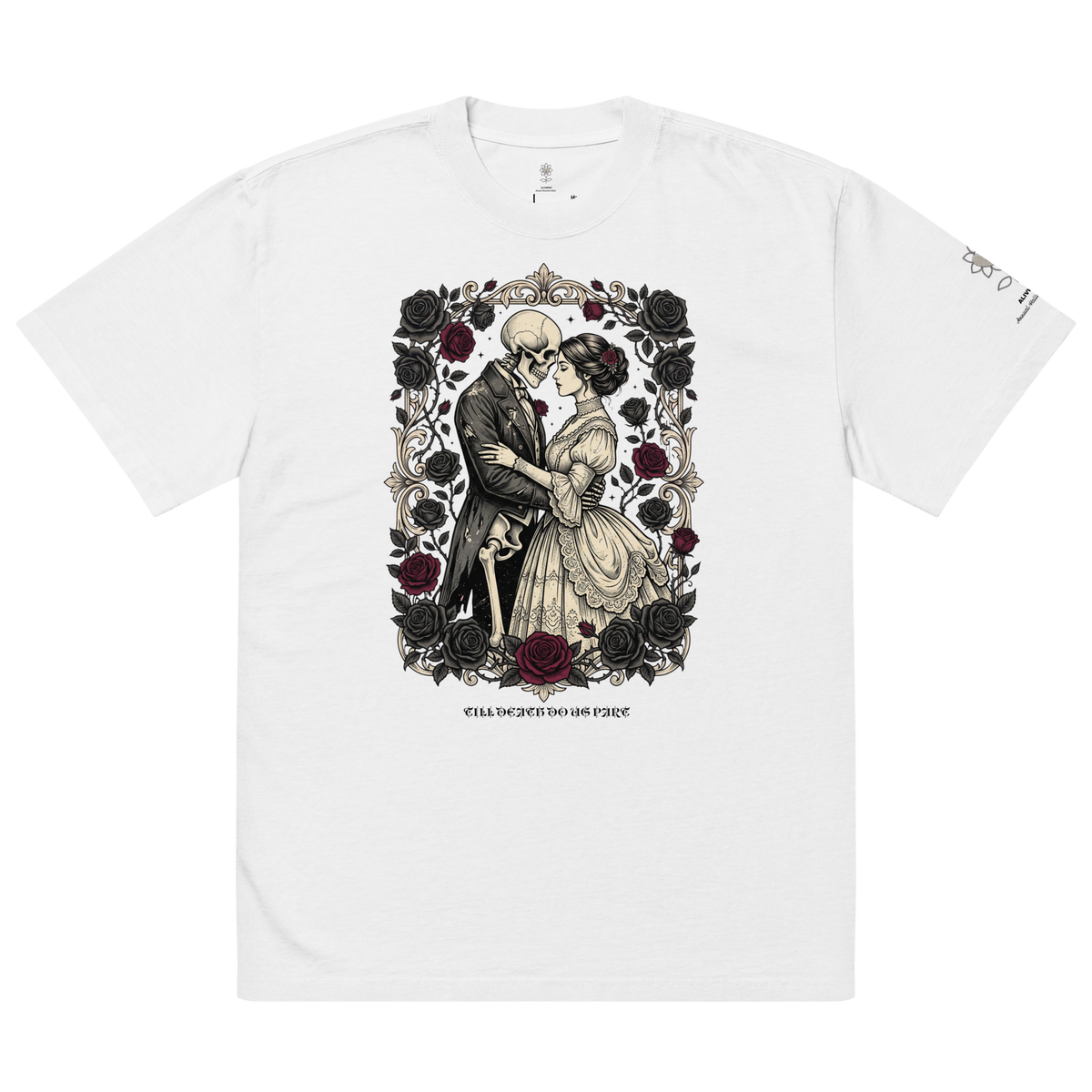 TILL DEATH DO US PART Oversized faded t-shirt - Alivwood