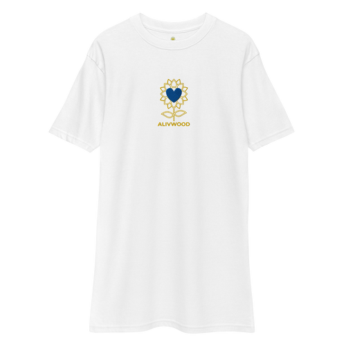 Alivwood Embroidery Diamond premium heavyweight tee - Alivwood