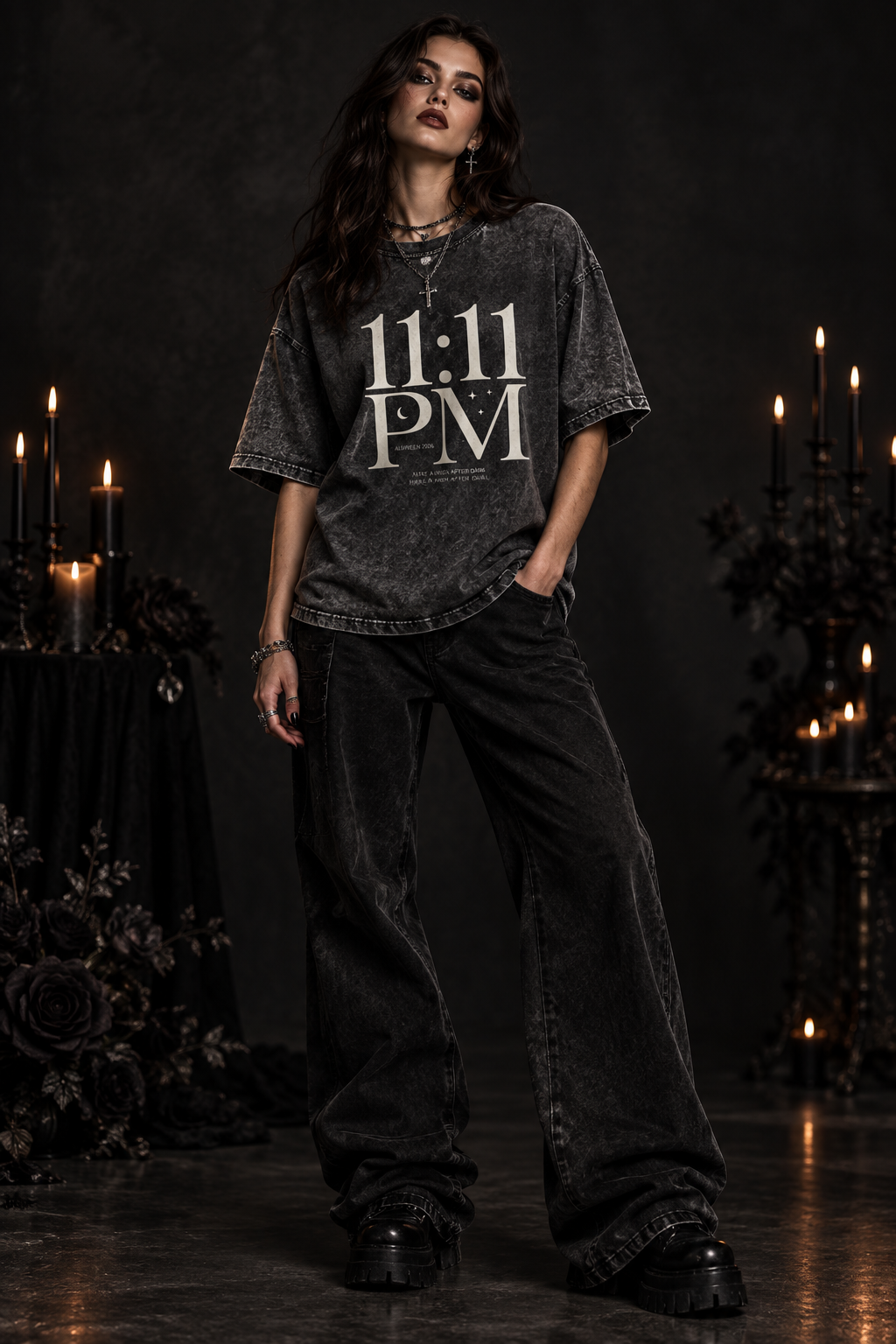 11:11 Denim T-Shirt - Alivwood