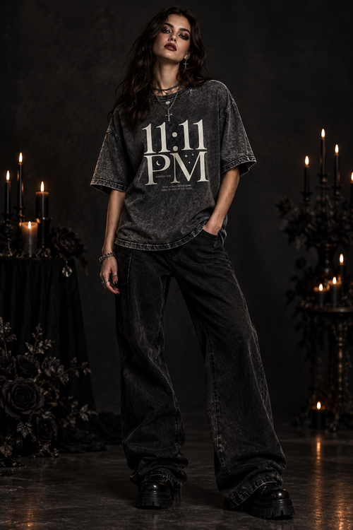 11:11 Denim T-Shirt - Alivwood