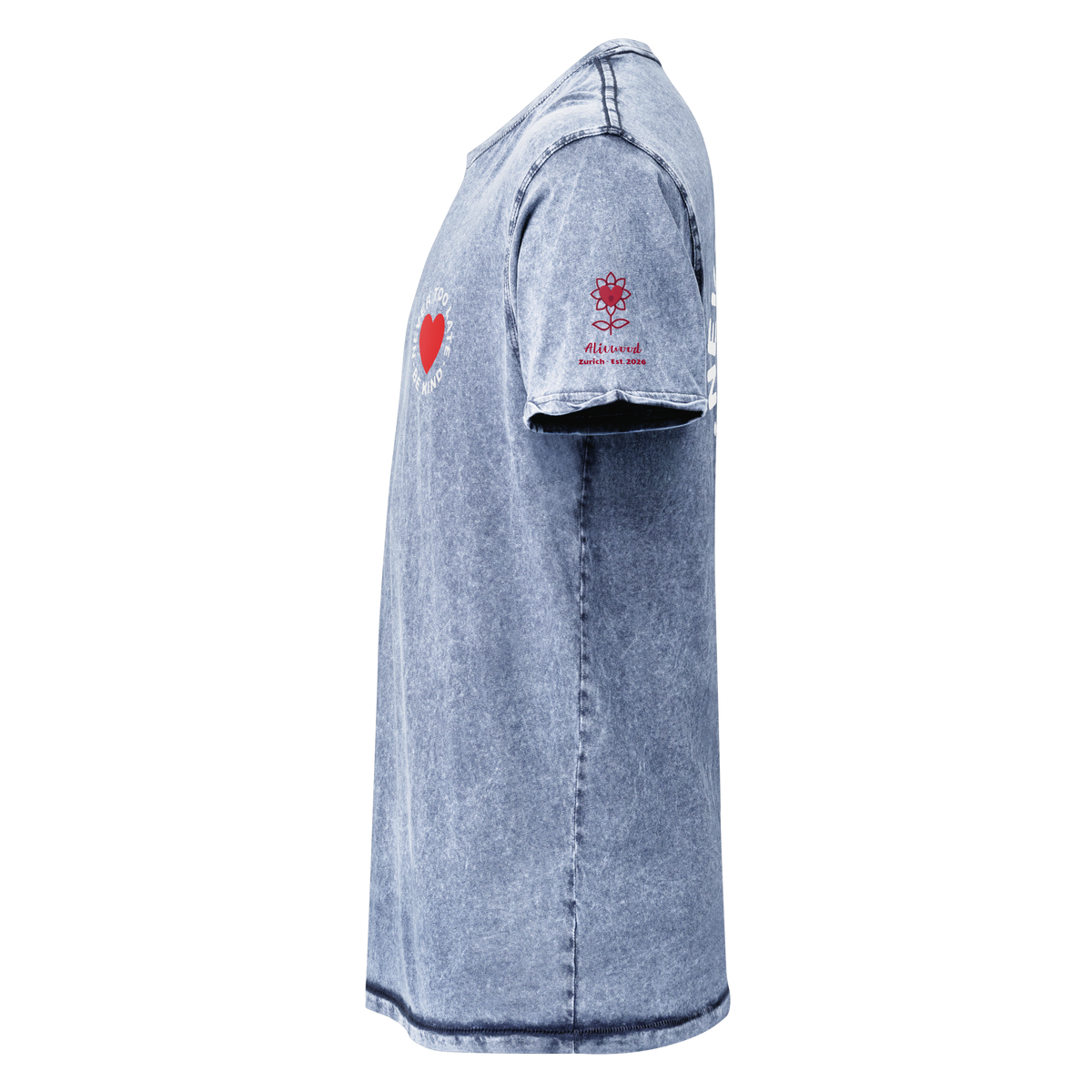 Never too late Denim T-Shirt - Alivwood