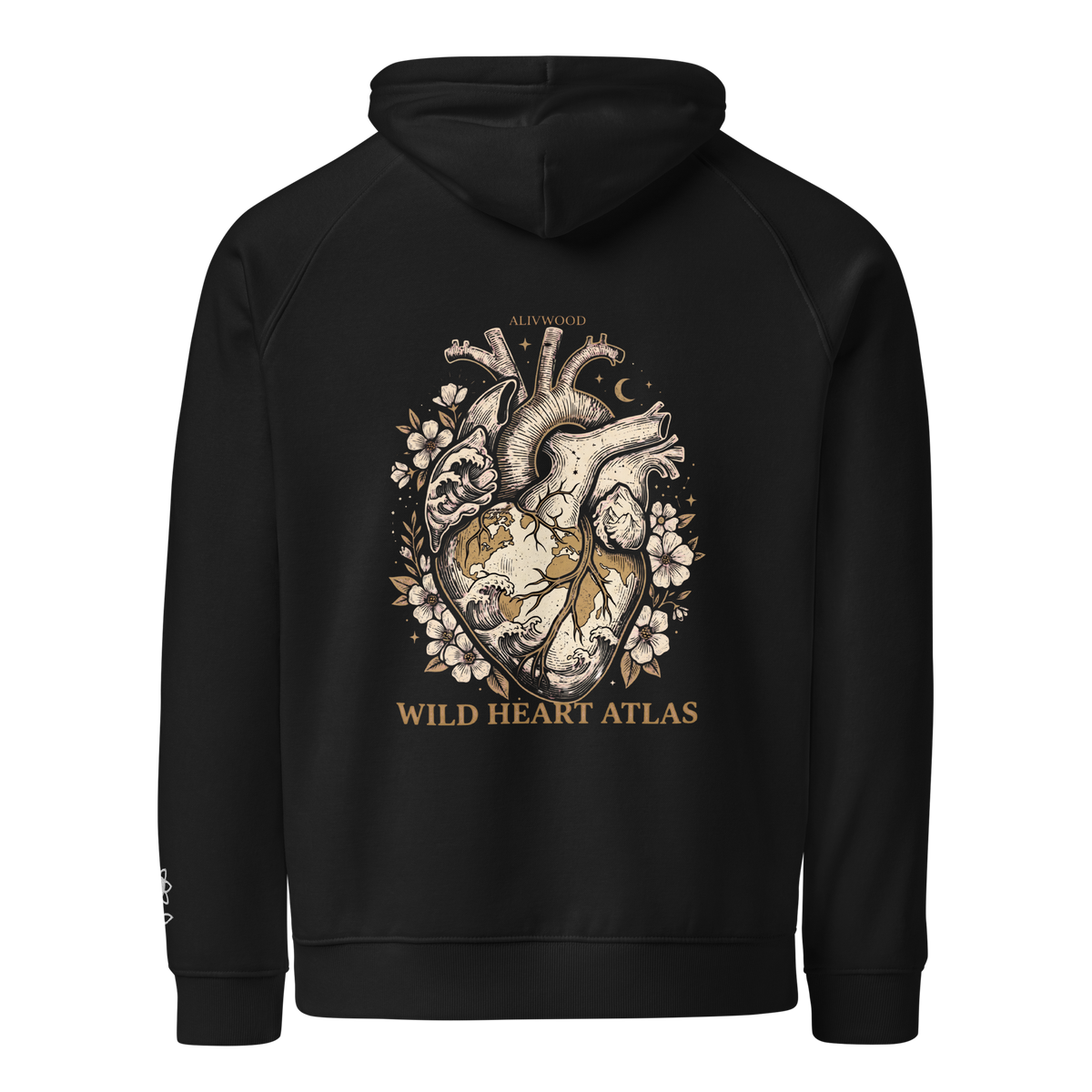 Wild Heart Atlas Unisex eco raglan hoodie - Alivwood