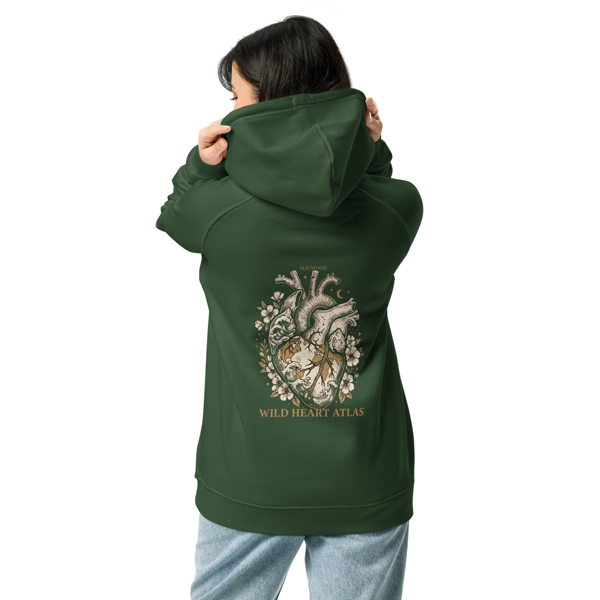 Wild Heart Atlas Unisex eco raglan hoodie - Alivwood