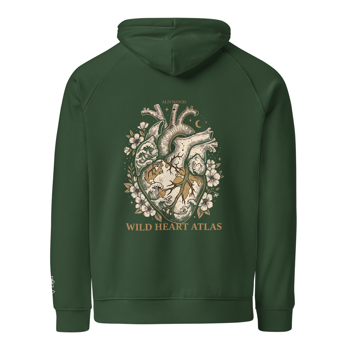 Wild Heart Atlas Unisex eco raglan hoodie - Alivwood
