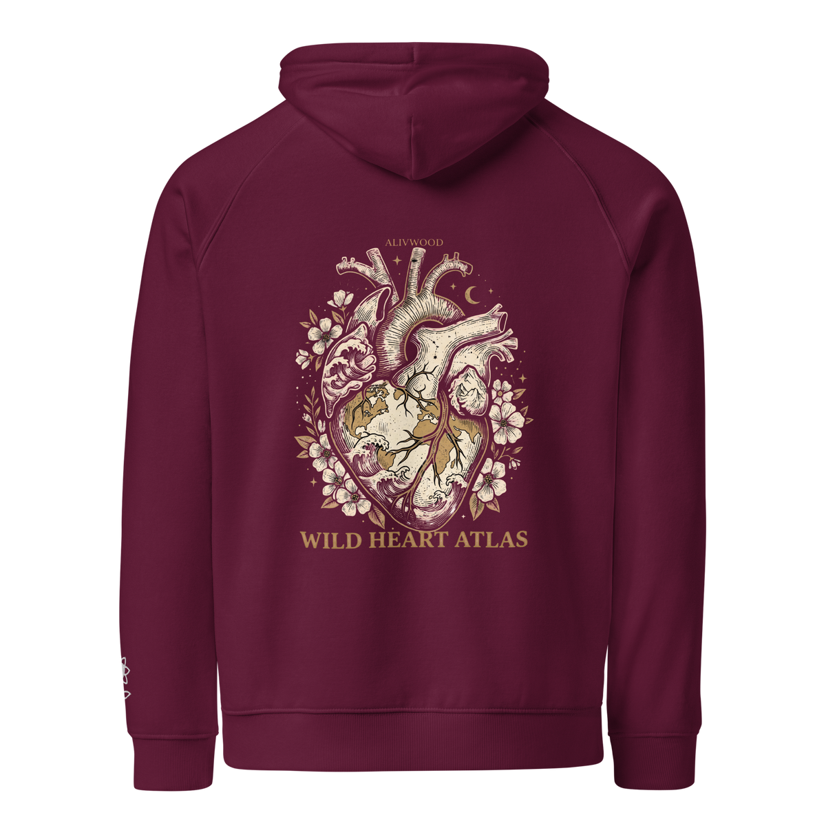 Wild Heart Atlas Unisex eco raglan hoodie - Alivwood