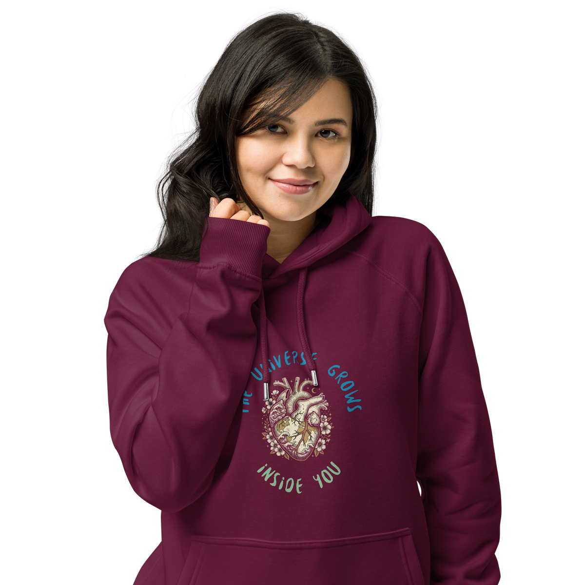 Wild Heart Atlas Unisex eco raglan hoodie - Alivwood