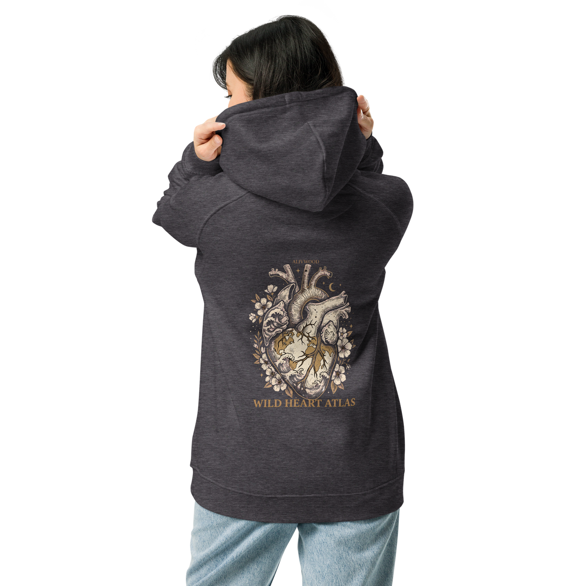 Wild Heart Atlas Unisex eco raglan hoodie - Alivwood