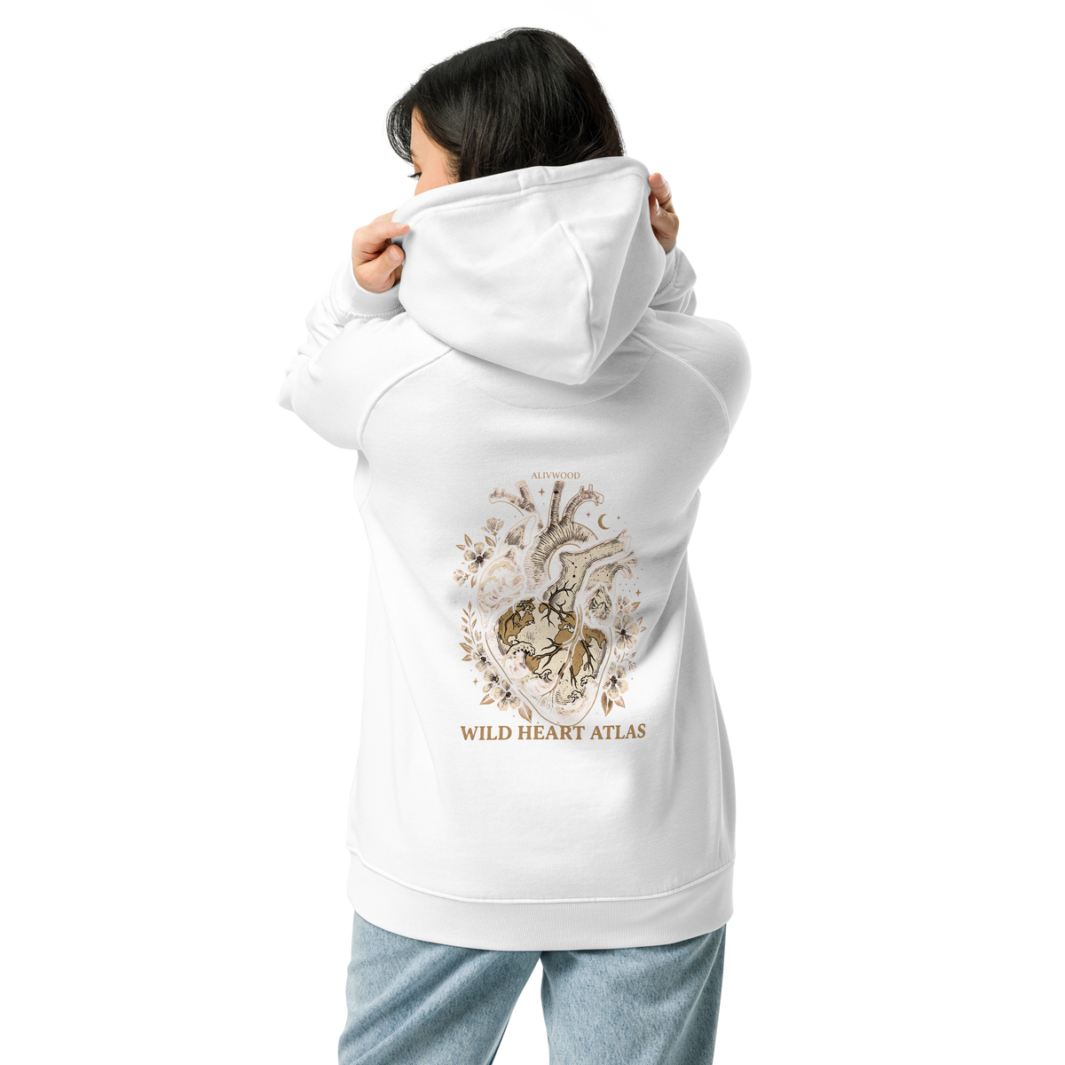 Wild Heart Atlas Unisex eco raglan hoodie - Alivwood