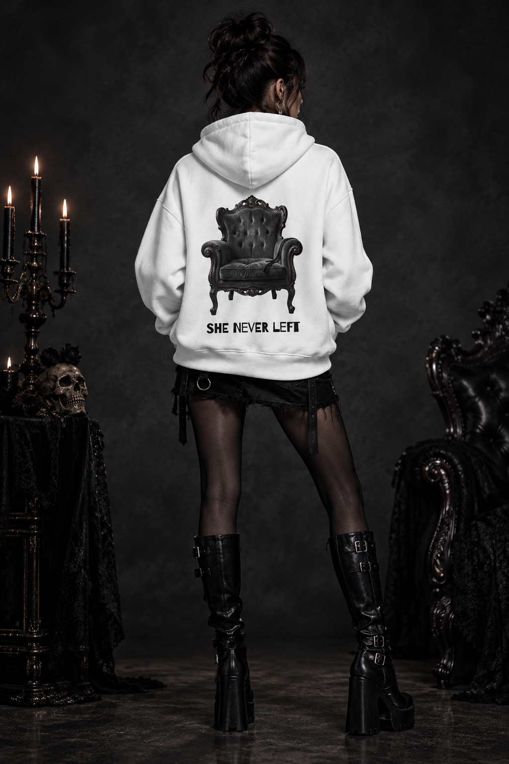 She never left Unisex essential eco hoodie - Alivwood