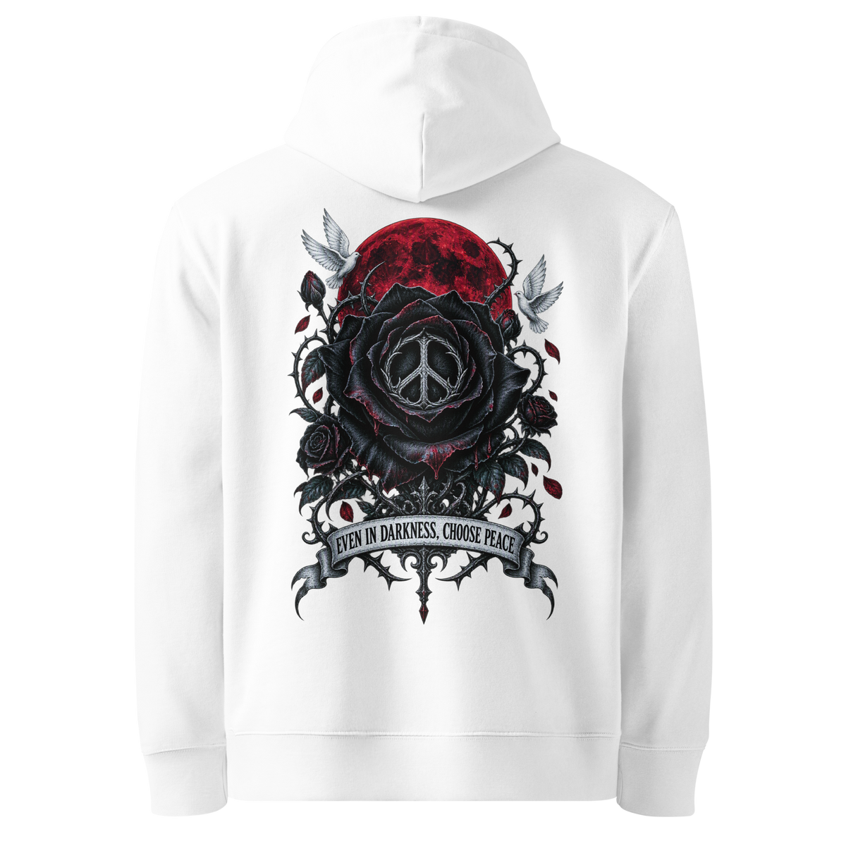 Even in darkness choose peace Unisex essential eco hoodie - Alivwood