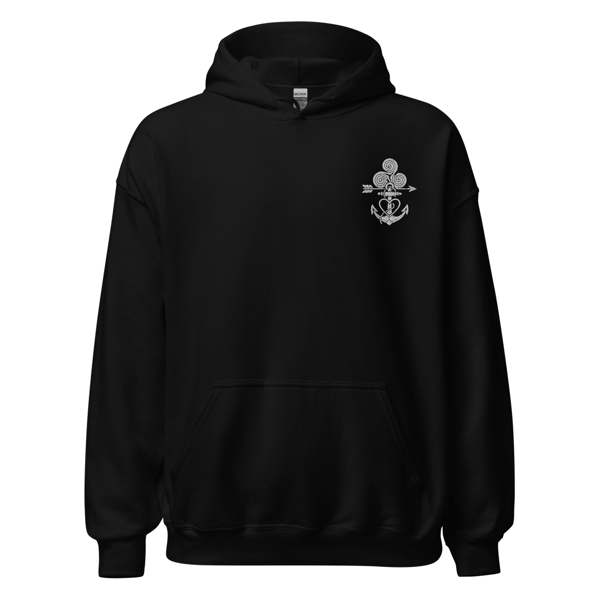 Tatoo AnchorArrowTriskelionHeart Embroidery Unisex Hoodie - Alivwood