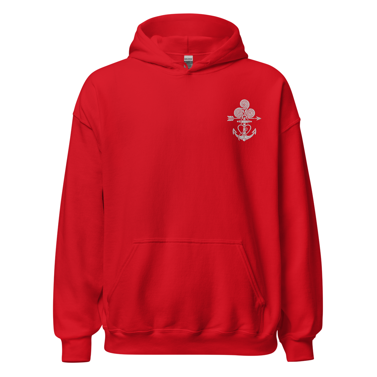 Tatoo AnchorArrowTriskelionHeart Embroidery Unisex Hoodie - Alivwood