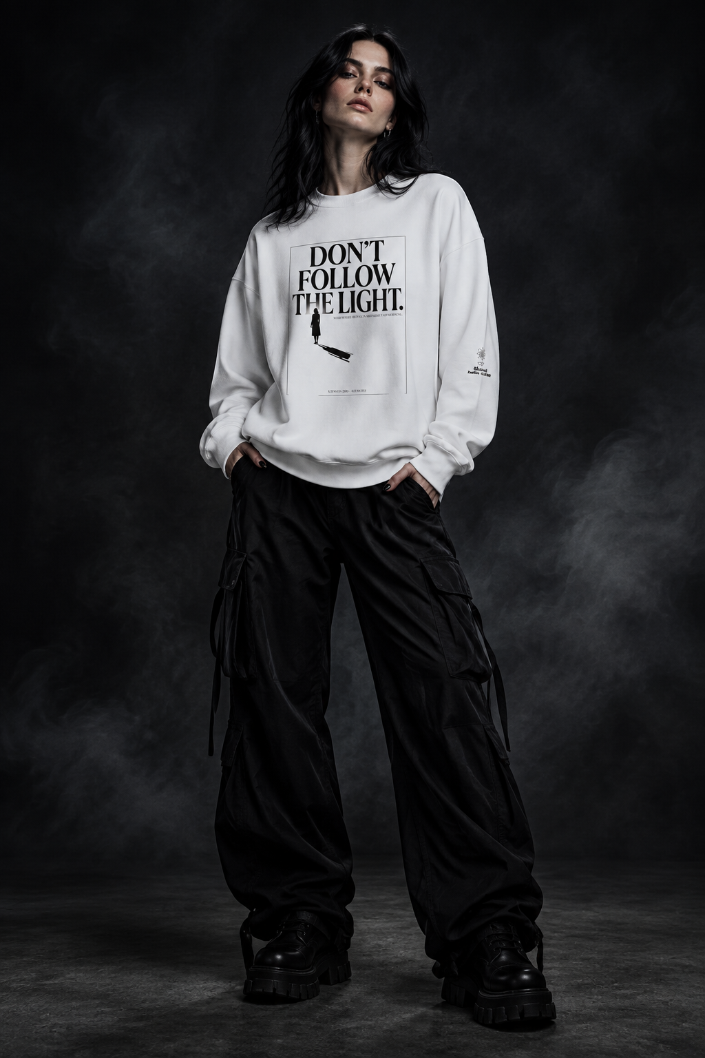 Don't follow the light Unisex organic oversized sweatshirt - Alivwood