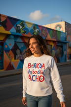 Puerto rico Unisex organic raglan sweatshirt