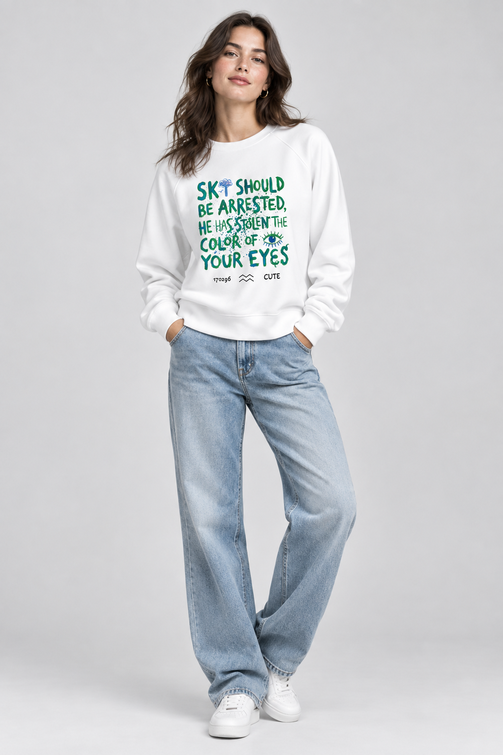 Sky should be arrested Unisex organic raglan sweatshirt