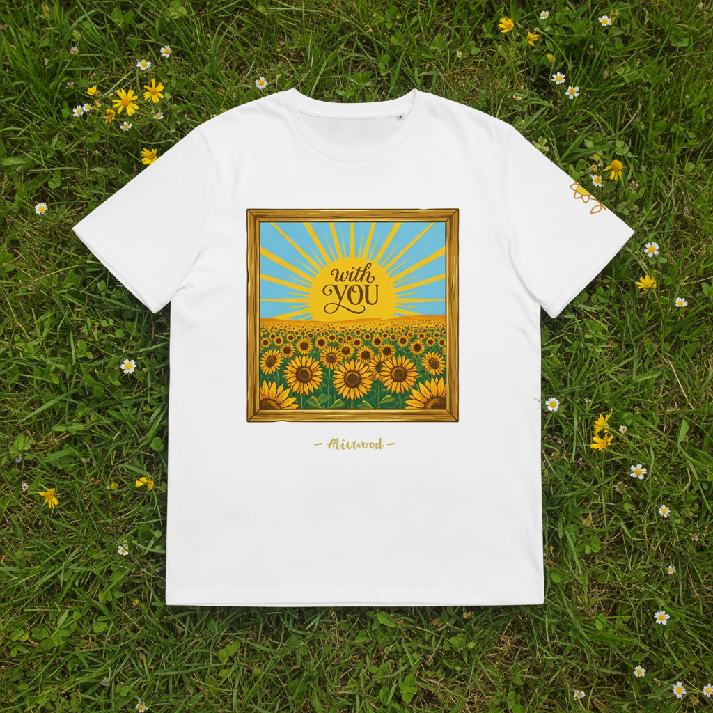 With and without you Unisex organic ribbed neck t-shirt - Alivwood