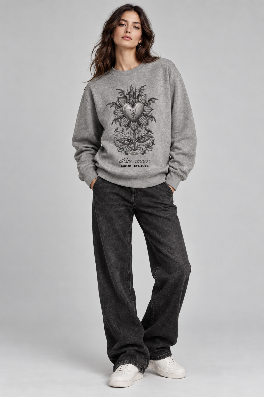 Aliv-ween Dark Logo Unisex Premium Sweatshirt
