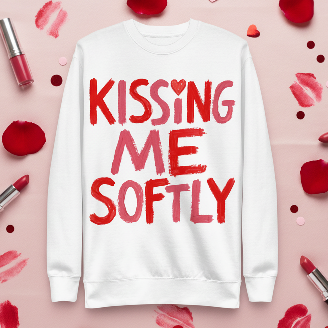 Kissing me Softly Unisex Premium Sweatshirt - Alivwood