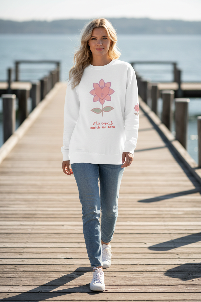 Alivwood Pink Unisex Premium Sweatshirt