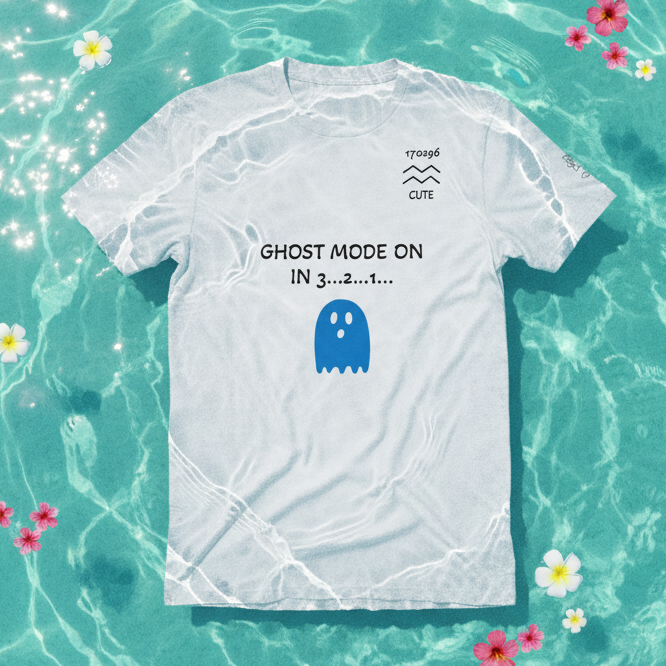 Cute Aquarius Ghost mode white Unisex premium t-shirt