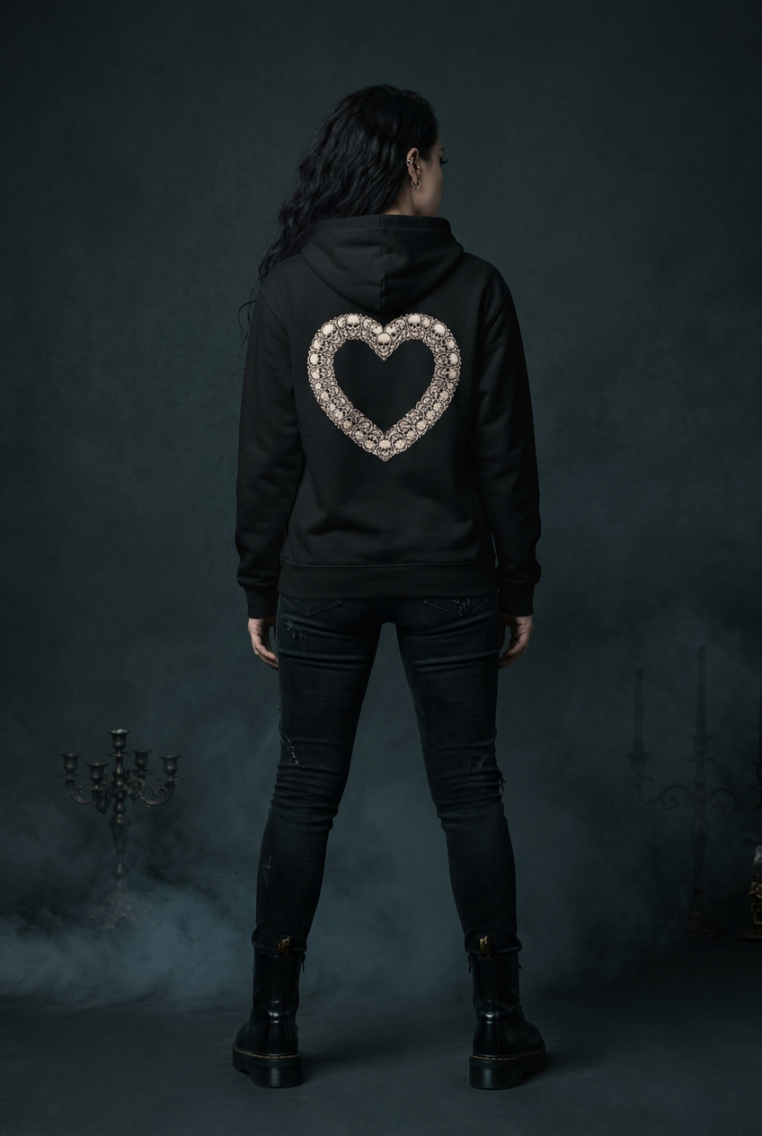 Heart of skulls Unisex oversized hoodie